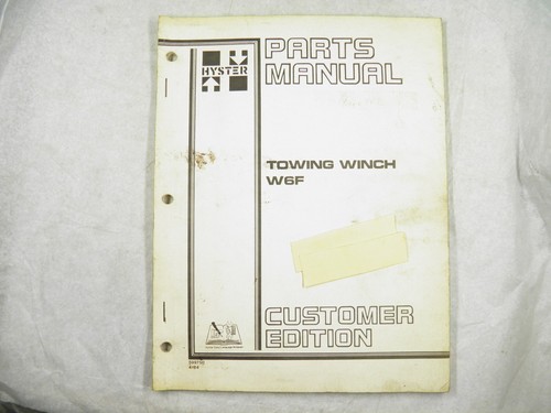 Hyster parts manual w6f towing - w6f,