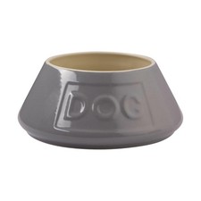 Mason Cash Grey Non Tip Lettered Dog Bowl 21cm