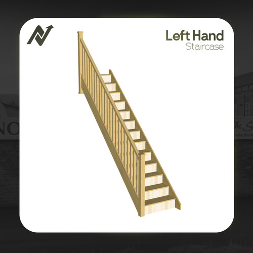 Straight staircase - (left, hand)