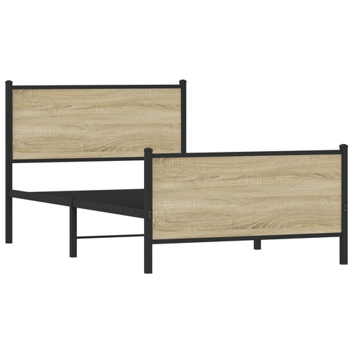 Metal bed frame with headboard - bed,