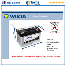 Battery fits AUDI A3 TT Q3