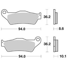 6567426 - BRAKE PAD SERIES SBS742LS R GS 850-1100