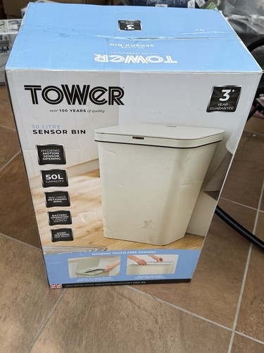 Tower sensor bin cream - tower,