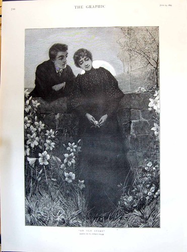 Antique print 1895 - print, story