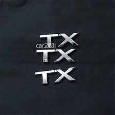 3x Silver Chrome TX Plastic