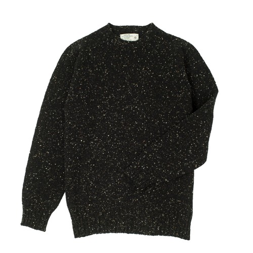 Merino wool donegal - wool, neck