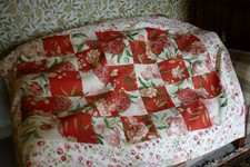 Patchwork quilt/throw GP & J Baker fabrics, plus others  - NOT USED