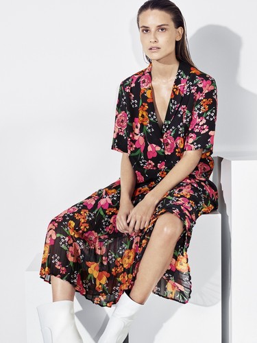 Anthropologie floral midi - anthropologie,