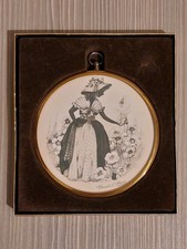 Marcelle D Shears 4" Framed Edwardian Silhouette GEORGINA