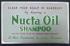 Nucta Oil Shampoo Hairdresser Salon Barbers Health Beauty Tin Sign