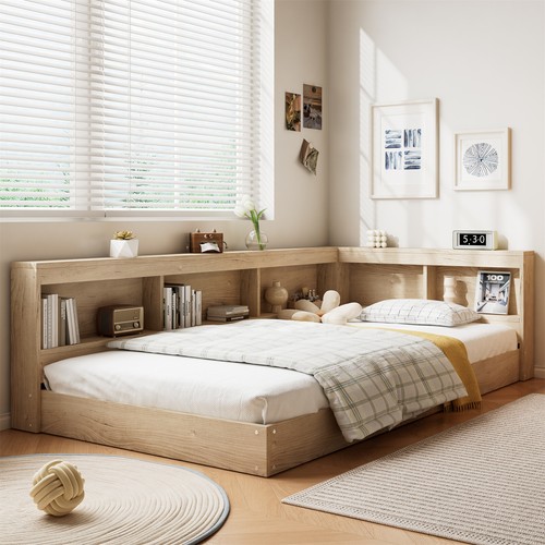 Wooden storage bed - storage, with