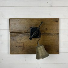 Victorian Servants Bell on Wide Pine Board