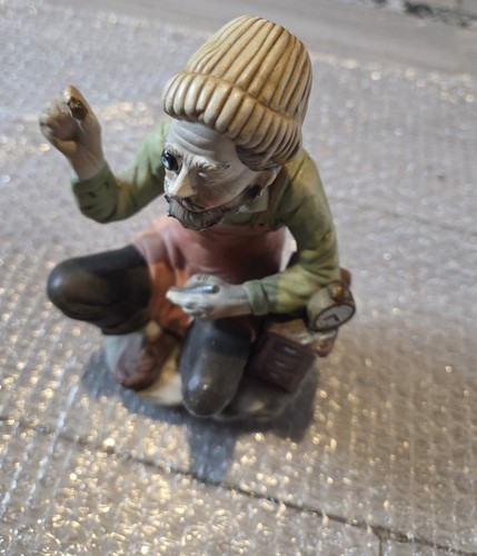 Vintage fisherman figurine - vintage,