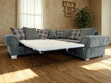 Grey Corner Sofa Bed with