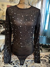 Windsor Black Rhinestone Sheer