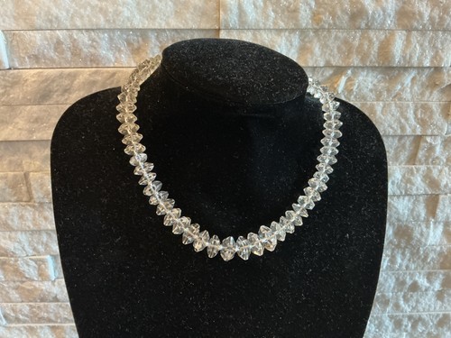 Vintage faceted clear crystal