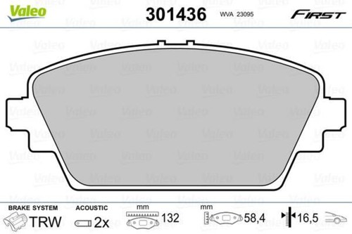 Front disc brake pad set - disc,