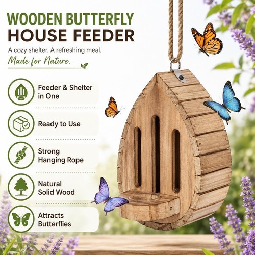 Wooden butterfly house - butterfly, outdoor