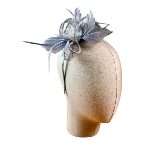 Small flower feather hair hat - flower,