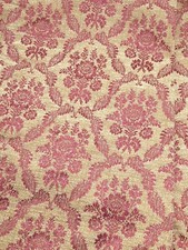  Rose Bouquet Medium Sienna & Tan Sculptured Upholstery Fabric1Y x 54" Width