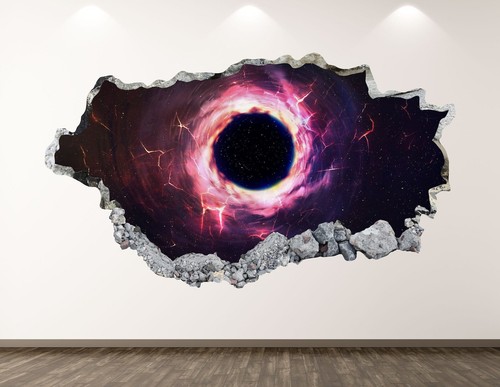 Black hole wall decal - black,
