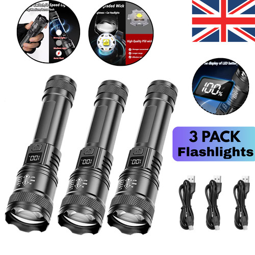 Led rechargeable torch - 3x,