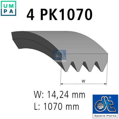 Vribbed belt 54803 - vribbed, 7.54803