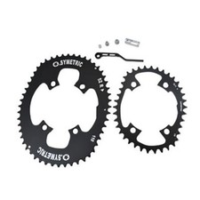 Road chainring diam 130 52-42 black osymetric 5 arms 11/10s. (kit) 5 arms