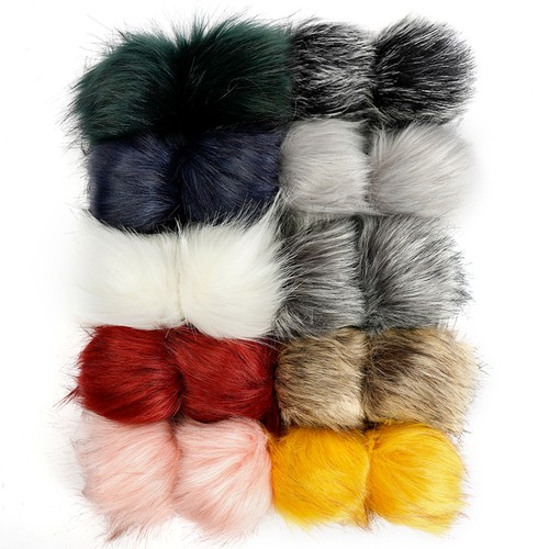 20pcs faux fur pom poms - 20pcs,