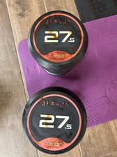Jordan Dumbbells Pair 27.5kg Rubber Coated Weights | Gym Equipment | Heavy Lift