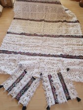 Handwoven Moroccan Handira Blanket & Cushion Covers