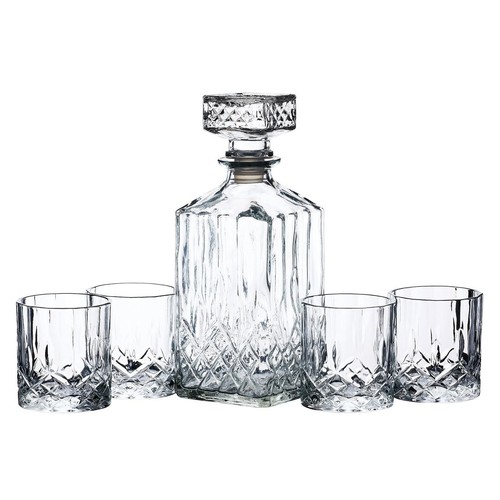 Whiskey decanter glasses - whiskey,