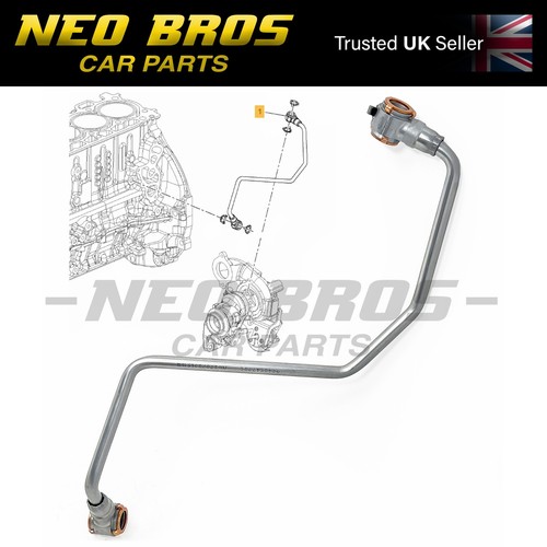 Turbo charger oil feed pipe - oe,