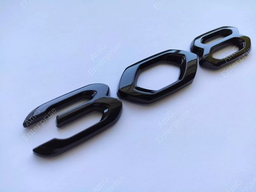 Gloss black car badge - black,