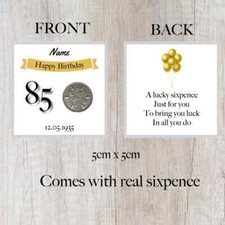 Personalised Lucky Sixpence