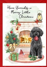 Poodle (Black) Dog A6 (4"x 6")