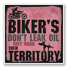 2 x 10cm Biker Vinyl Decal Sticker Laptop Funny Motorcycle Bike Gift Joke #6007