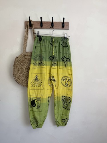 Cotton trousers jogger green - cotton,