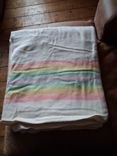 Vintage Whitelees  Wool  Blanket 81 In X 92 In