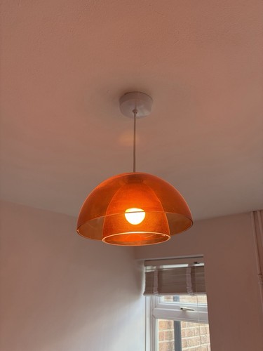 Orange glass light shade - light,