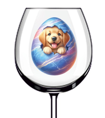 12x colourful easter puppy dog - easter,