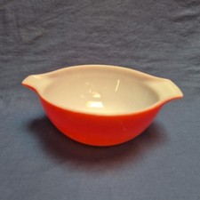 Vintage Pyrex Bowl Christmas Pyrex Bowl Peach Terra Cotta Colour Glass Xmas Bowl