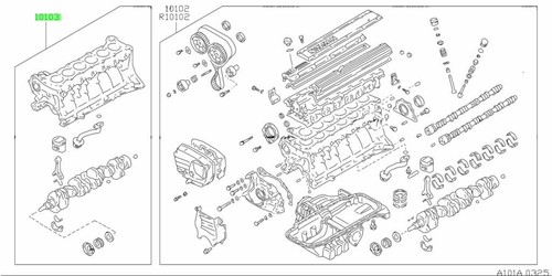 Engine assembly short - engine, for