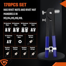 170Pc Hand Nut Rivet Gun