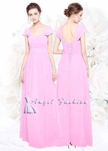 Chiffon scoop neck floor