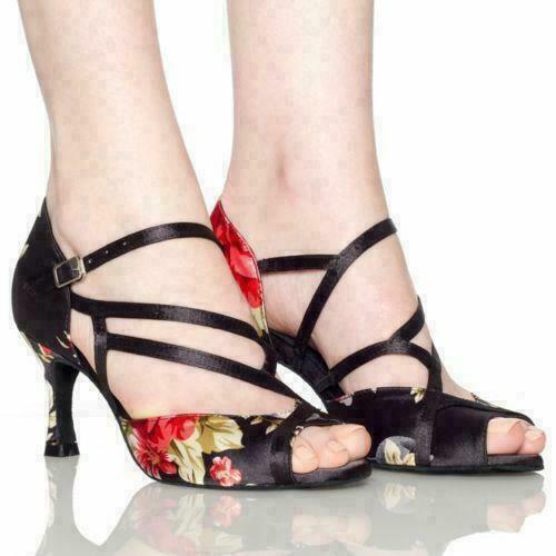 Satin latin dance shoes soft - shoes,