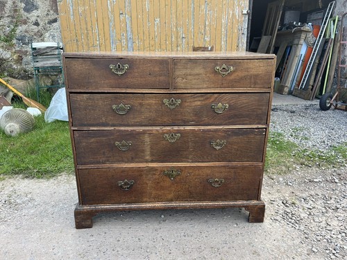 Period oak chest drawers - a,