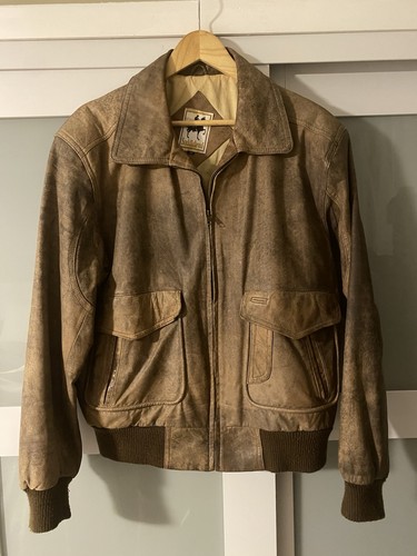 Vintage brown bomber - vintage,