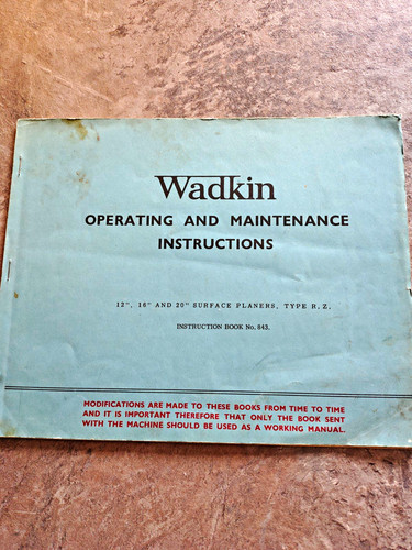 Wadkin surface planers type - planers,