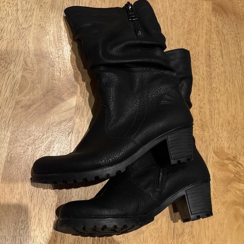 Reiker black leather - black, ladies